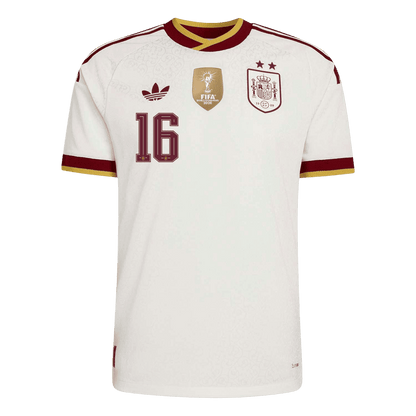 RODRIGO #16 Spanje Spelersversie Uitshirt WK Voetbal 2026 - slim fit【Kampioenseditie】