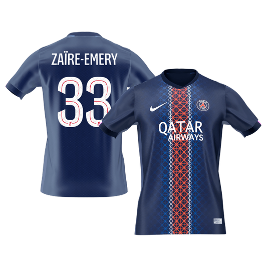 ZAÏRE EMERY #33 Heren PSG Thuis Voetbalshirt 2025/26 [PREMIUM]