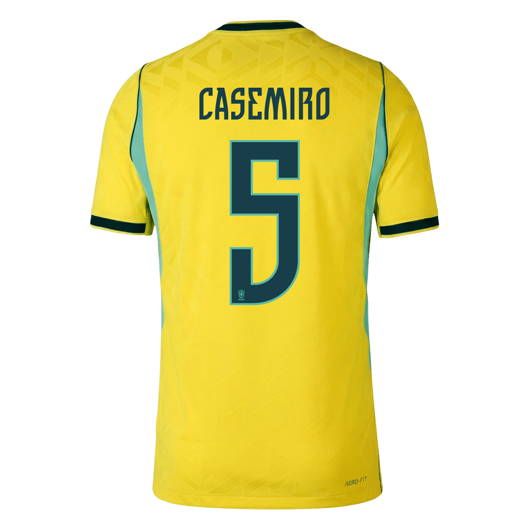 CASEMIRO #5 Brazil Thuis Spelersversie Voetbalshirt WK Voetbal 2026 - Slim Fit