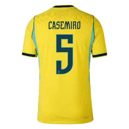 CASEMIRO #5 Brazil Thuis Spelersversie Voetbalshirt WK Voetbal 2026 - Slim Fit