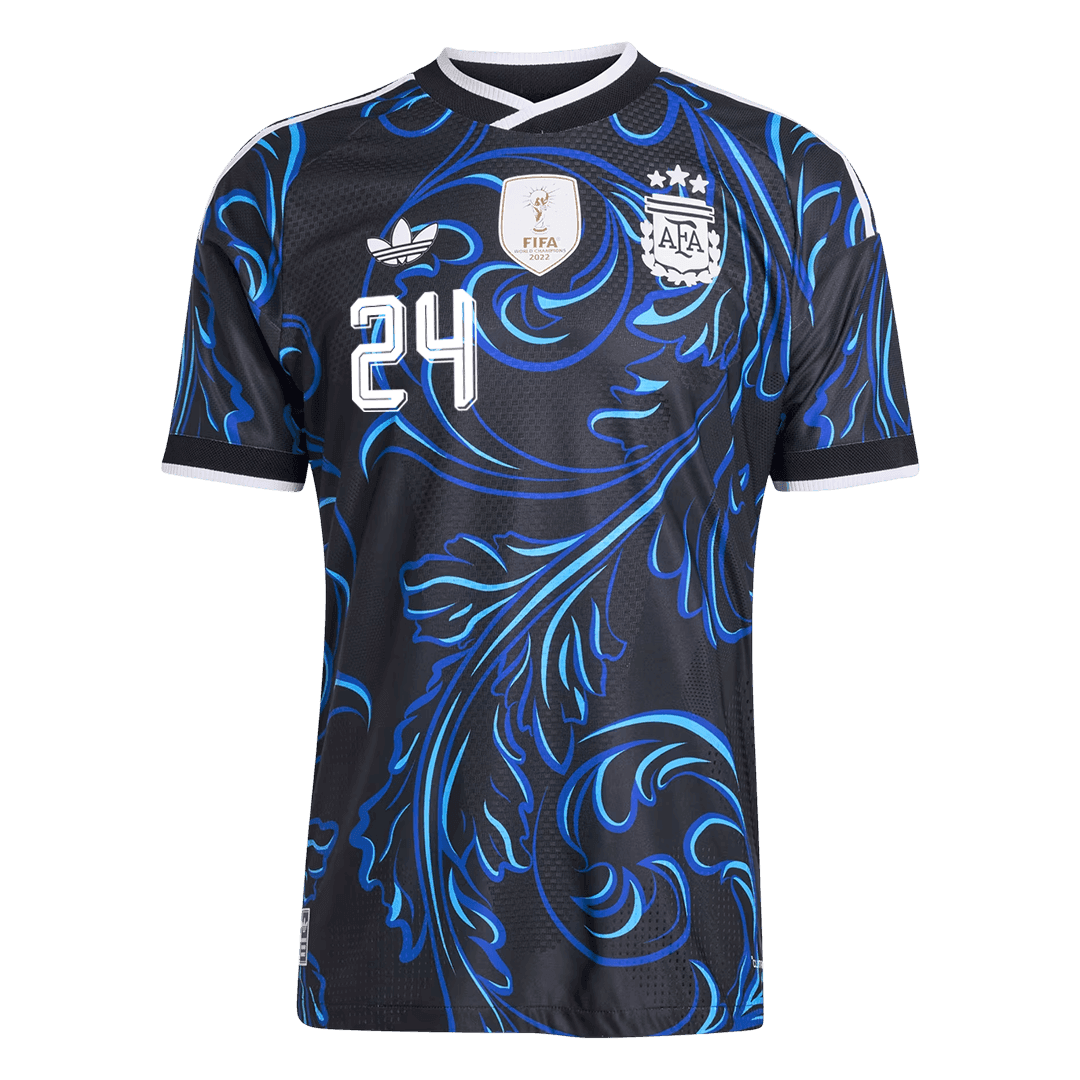 E. FERNÁNDEZ #24 Argentina Uit Spelersversie Voetbalshirt WK Voetbal 2026 - Slim Fit