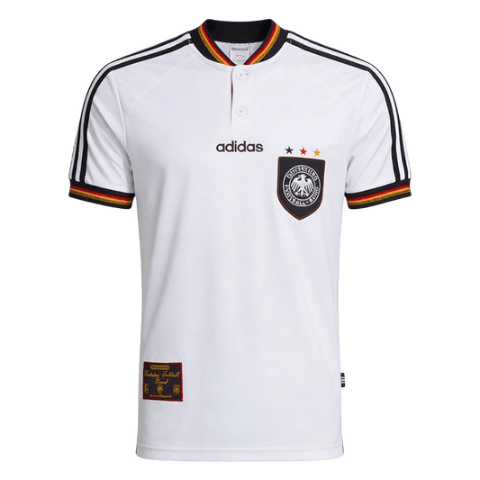 Retro Germany Thuis Voetbalshirt 1996 - voorkant