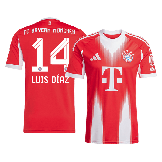 LUIS DÍAZ #14 Heren Bayern Munich Thuis Voetbalshirt 2025/26 [PREMIUM]