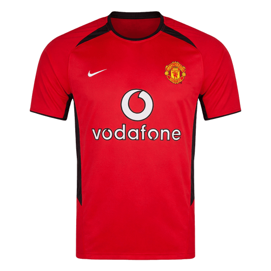 Retro Manchester United Thuis Voetbalshirt 2002/04 - voorkant