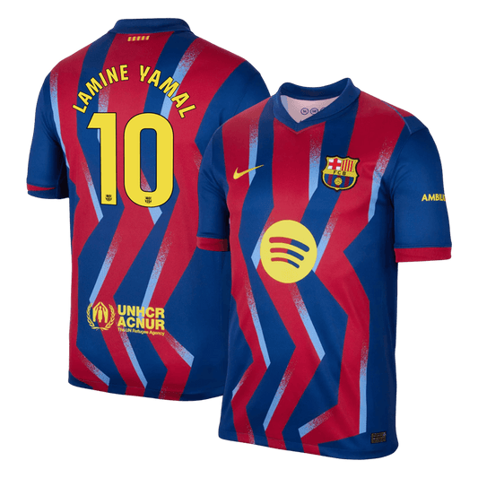LAMINE YAMAL #10 Heren Barcelona Vierde Uitshirt Voetbalshirt 2025/26