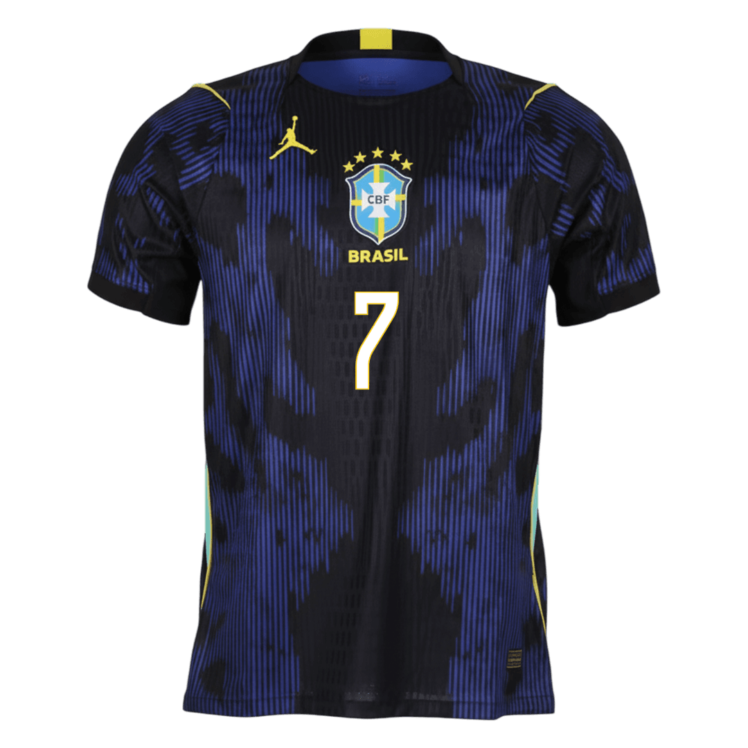 VINI JR. #7 Brazil Uit Spelersversie Voetbalshirt 2026 - Slim Fit - detail