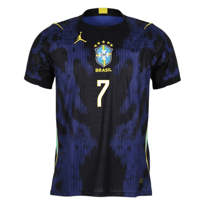 VINI JR. #7 Brazil Uit Spelersversie Voetbalshirt 2026 - Slim Fit - detail