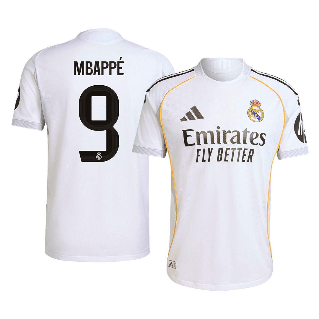 MBAPPé #9 Real Madrid Thuis Spelersversie Voetbalshirt 2025/26 - Slim Fit