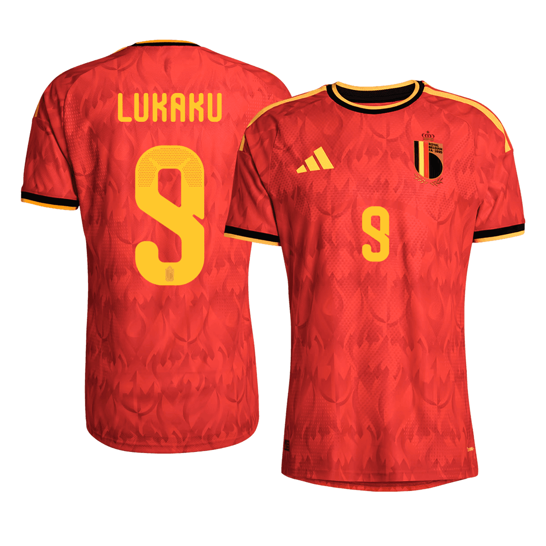 LUKAKU #9 Belgium Thuis Spelersversie Voetbalshirt WK Voetbal 2026 - Slim Fit