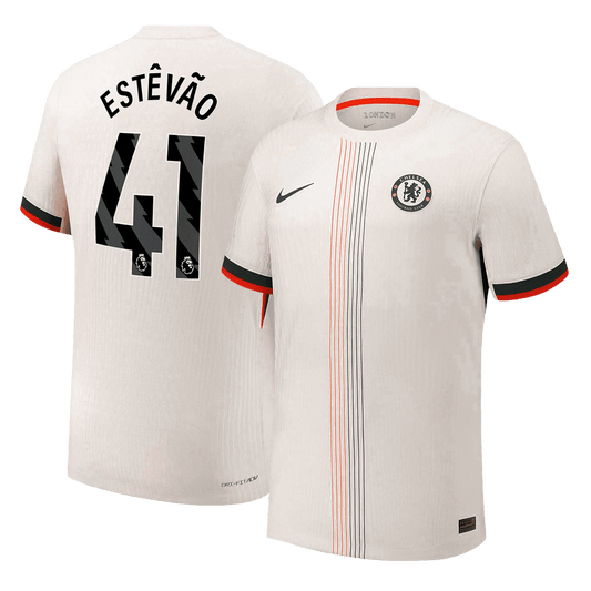 ESTÊVÃO #41 Chelsea Uit Spelersversie Voetbalshirt 2025/26 - Slim Fit