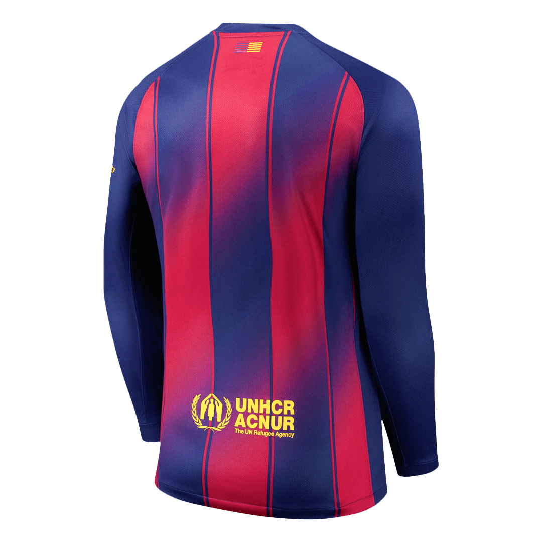 Maillot de football à manches longues domicile Barcelone 2025/26 pour homme