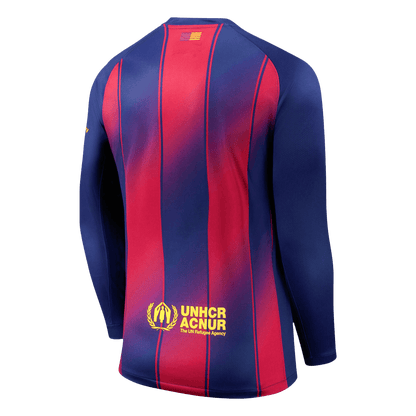 Maillot de football à manches longues domicile Barcelone 2025/26 pour homme