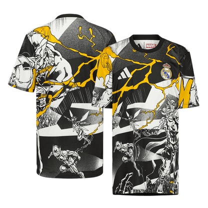 Heren Real Madrid X Marvel Voetbalshirt 2025/26 Zwart-wit