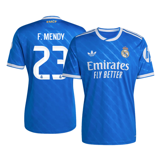F. MENDY #23 Heren Real Madrid Derde Voetbalshirt 2025/26