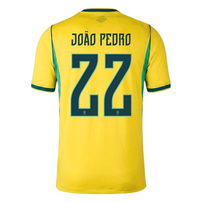 JOÃO PEDRO #22 Heren Brazil Thuis Voetbalshirt WK Voetbal 2026