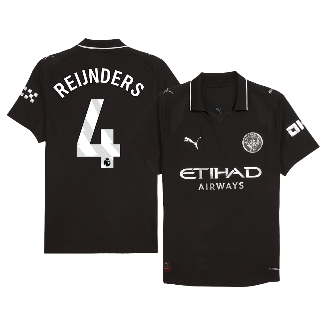 REIJNDERS #4 Manchester City Uit Spelersversie Voetbalshirt 2025/26 - Slim Fit