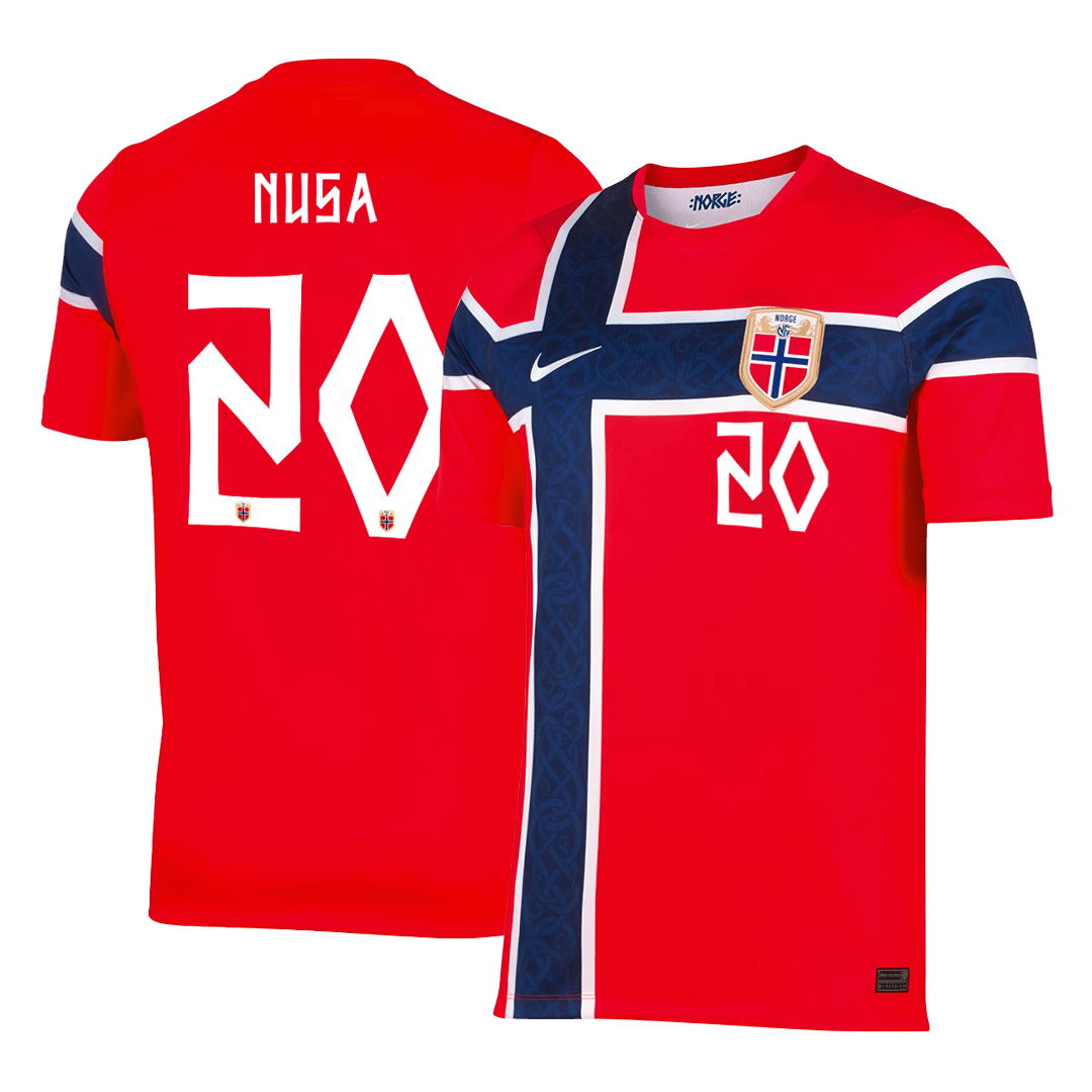 NUSA #20 Heren Norway Thuis Voetbalshirt WK Voetbal 2026 - voorkant