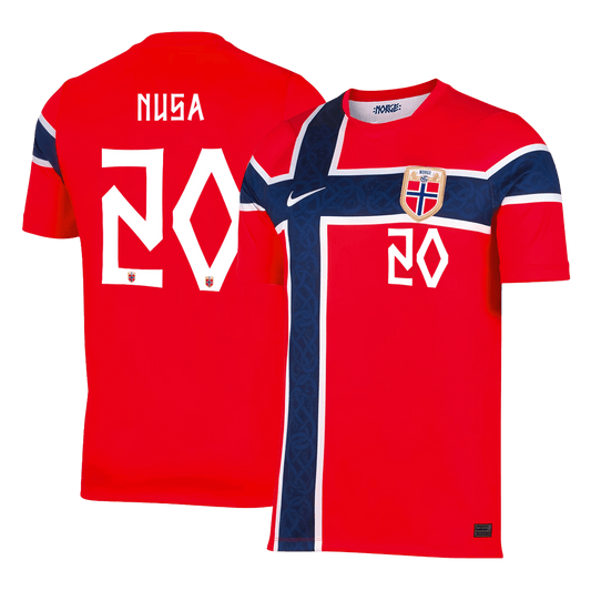 NUSA #20 Heren Norway Thuis Voetbalshirt WK Voetbal 2026 - voorkant