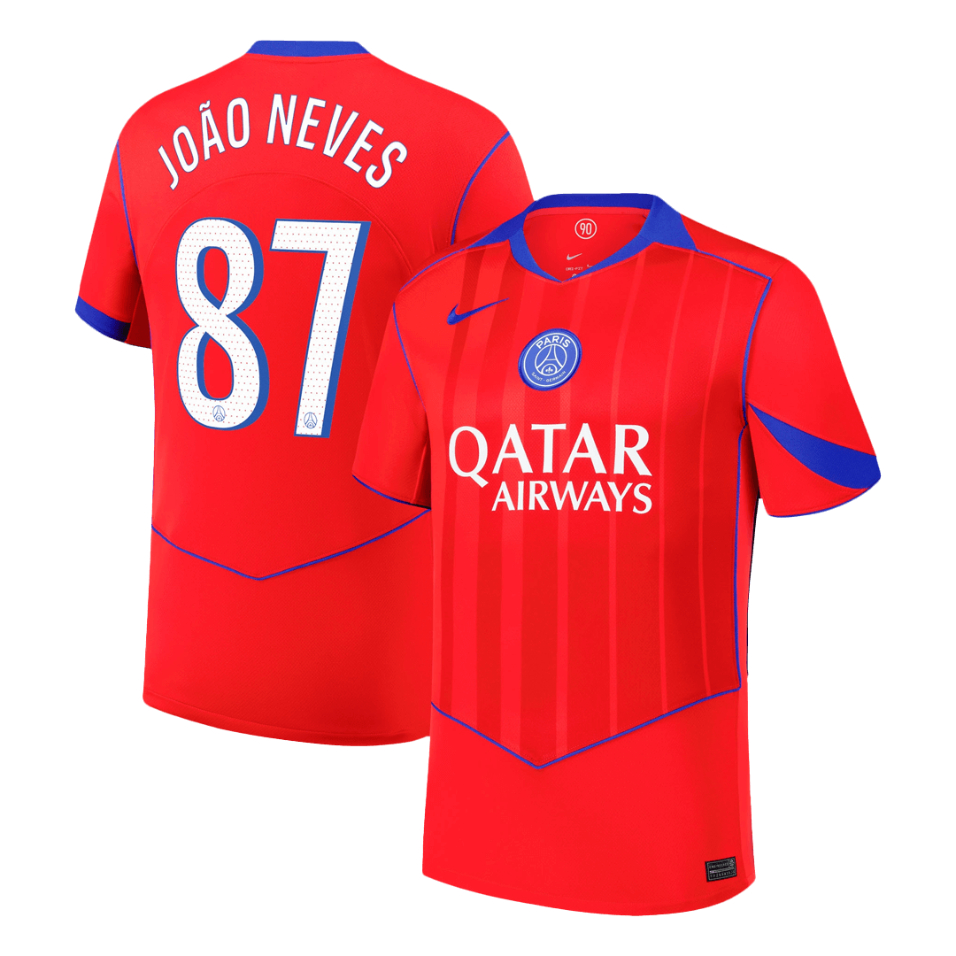 JOÃO NEVES #87 Heren PSG Derde Voetbalshirt 2025/26