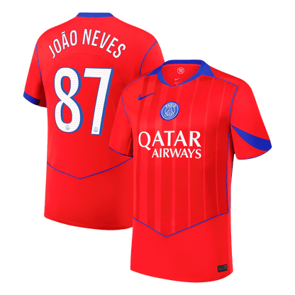 JOÃO NEVES #87 Heren PSG Derde Voetbalshirt 2025/26
