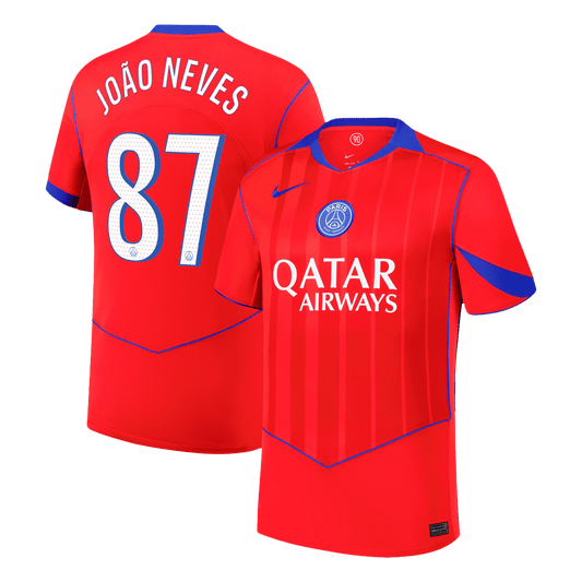 JOÃO NEVES #87 Heren PSG Derde Voetbalshirt 2025/26