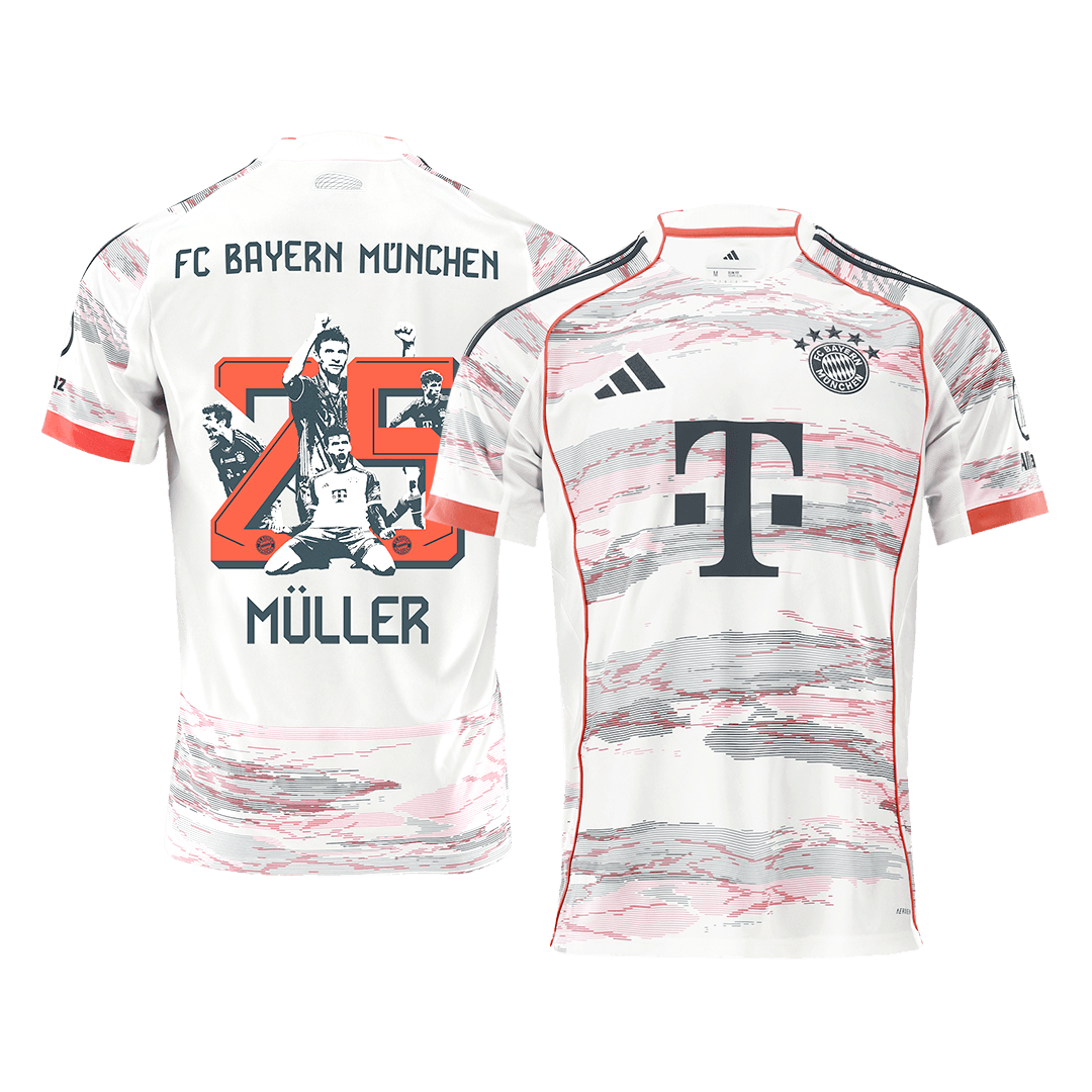 MÜLLER Special #25 Heren Bayern Munich Uit Voetbalshirt 2025/26