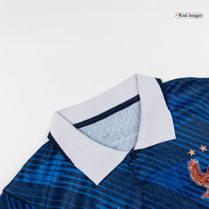 DEMBELE #7 France Thuis Spelersversie Voetbalshirt WK Voetbal 2026 - Slim Fit - zijkant