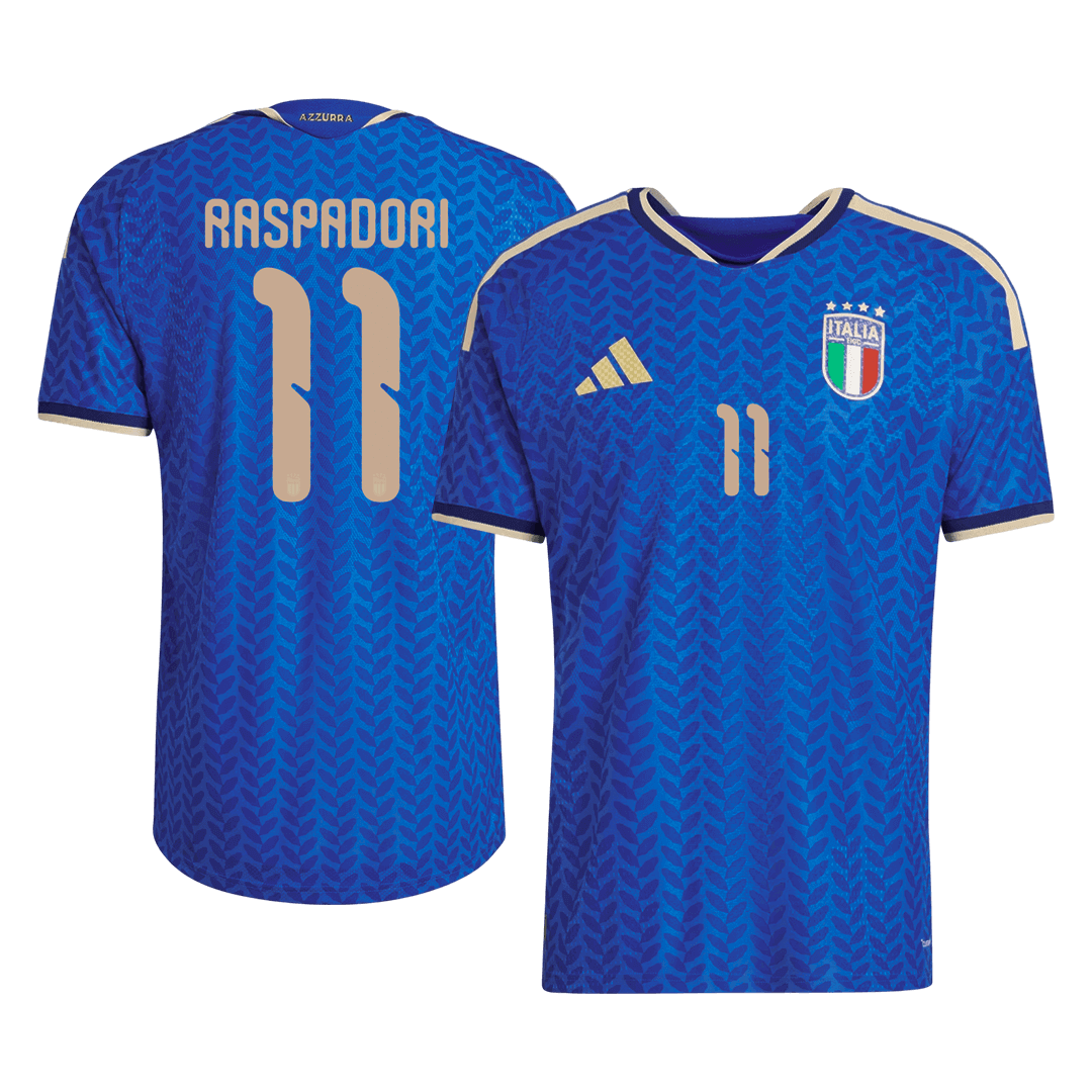 RASPADORI #11 Italy Thuis Spelersversie Voetbalshirt 2026 - Slim Fit