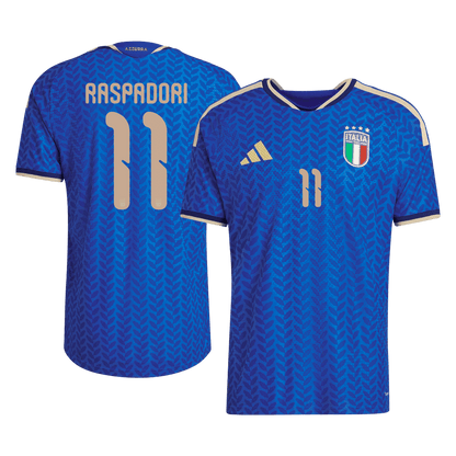 RASPADORI #11 Italy Thuis Spelersversie Voetbalshirt 2026 - Slim Fit