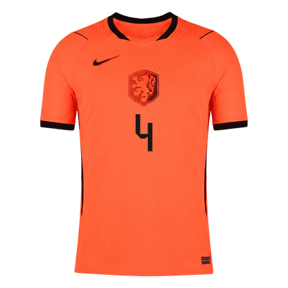 VIRGIL #4 Netherlands Thuis Spelersversie Voetbalshirt WK Voetbal 2026 - Slim Fit