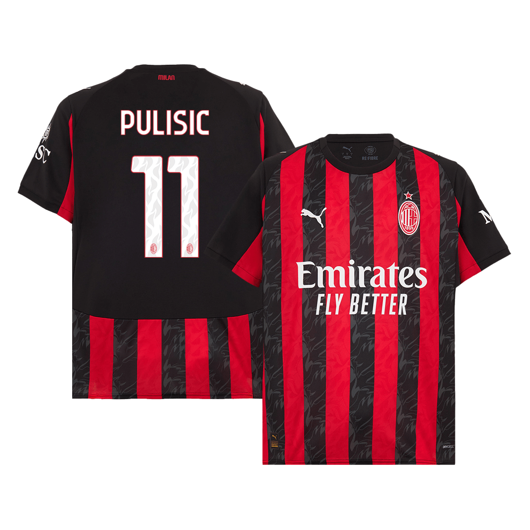 PULISIC #11 Heren AC Milan Thuis Voetbalshirt 2025/26 [PREMIUM]