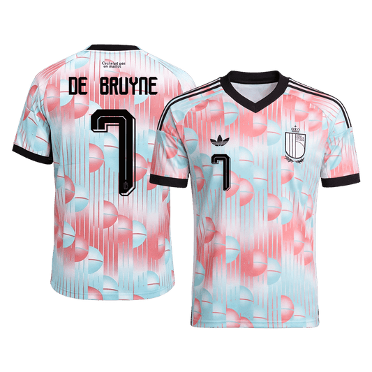 DE BRUYNE #7 Heren Belgium Uit Voetbalshirt WK Voetbal 2026