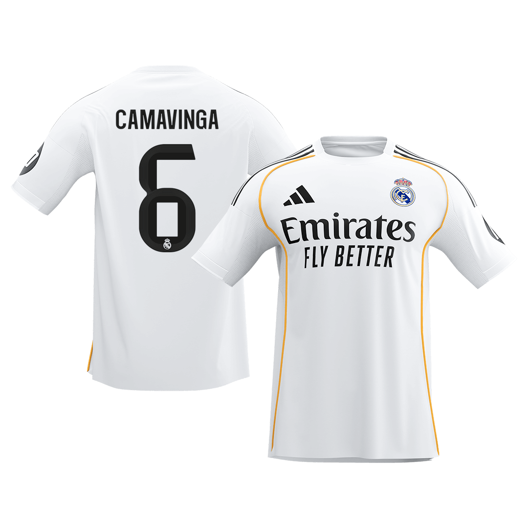 Maillot de football domicile Real Madrid 2025/26 pour homme CAMAVINGA #6 [PREMIUM]