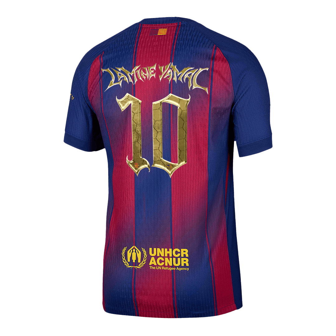 LAMINE YAMAL #10 Barcelona Thuis Spelersversie Voetbalshirt 2025/26 - Slim Fit