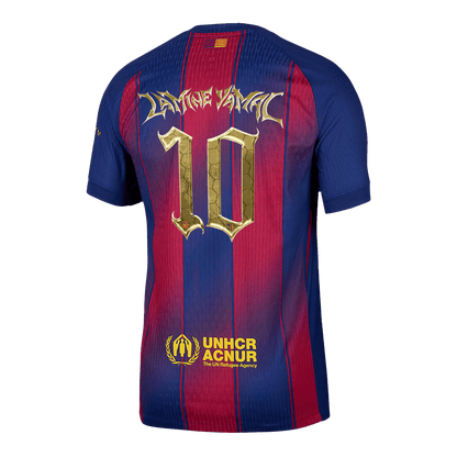 LAMINE YAMAL #10 Barcelona Thuis Spelersversie Voetbalshirt 2025/26 - Slim Fit