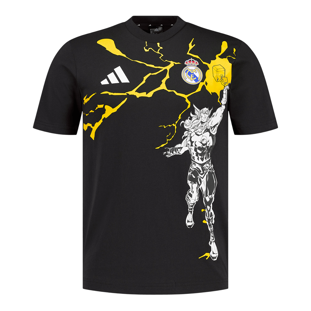 Heren Real Madrid X Marvel Voetbalshirt 2025/26 Zwart