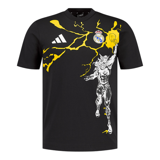 Heren Real Madrid X Marvel Voetbalshirt 2025/26 Zwart