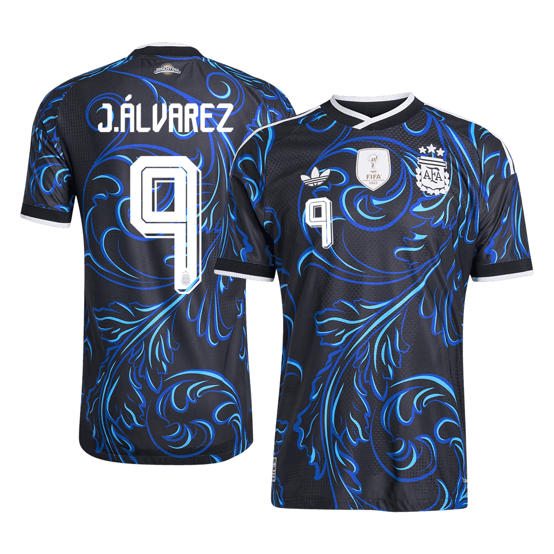 J. ÁLVAREZ #9 Argentina Uit Spelersversie Voetbalshirt WK Voetbal 2026 - Slim Fit