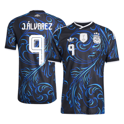 J. ÁLVAREZ #9 Argentina Uit Spelersversie Voetbalshirt WK Voetbal 2026 - Slim Fit