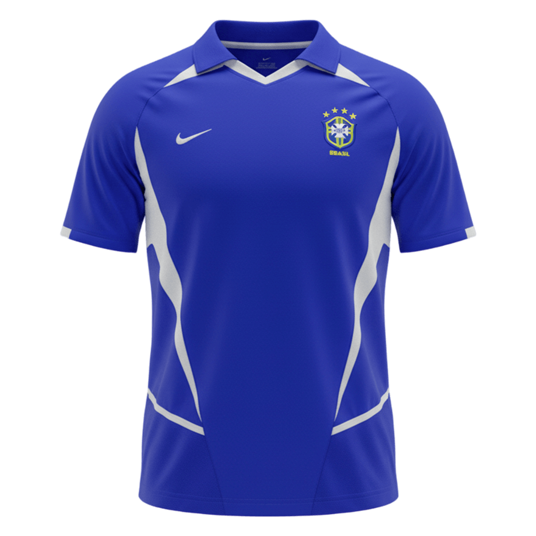 Retro Brazil Uit Voetbalshirt 2002