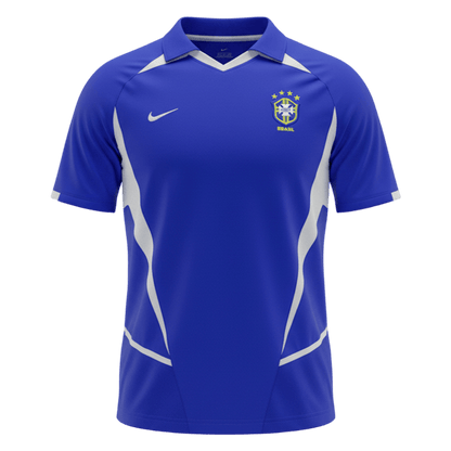 Retro Brazil Uit Voetbalshirt 2002