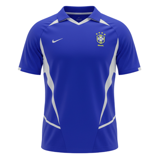 Retro Brazil Uit Voetbalshirt 2002