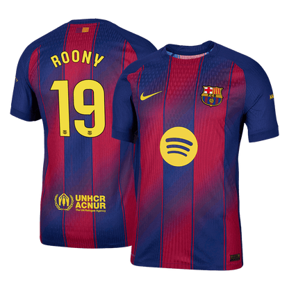 ROONY #19 Barcelona Thuis Spelersversie Voetbalshirt 2025/26 - Slim Fit