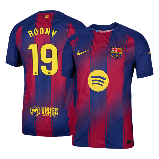 ROONY #19 Barcelona Thuis Spelersversie Voetbalshirt 2025/26 - Slim Fit