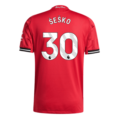ŠEŠKO #30 Manchester United Thuis Spelersversie Voetbalshirt 2025/26 - Slim Fit