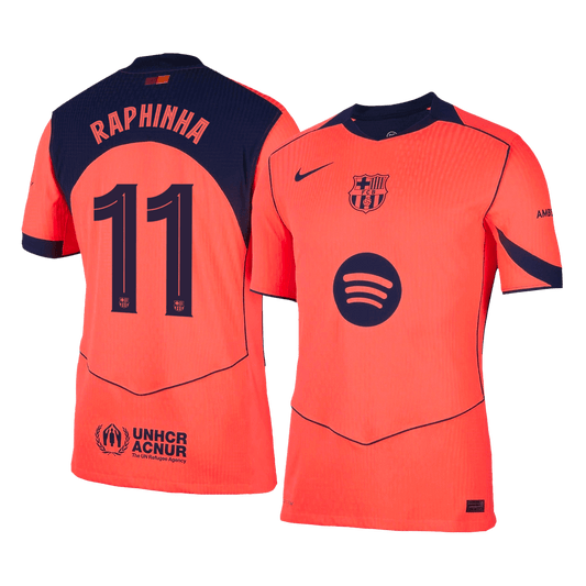 RAPHINHA #11 Barcelona Derde Spelersversie Voetbalshirt 2025/26 - Slim Fit
