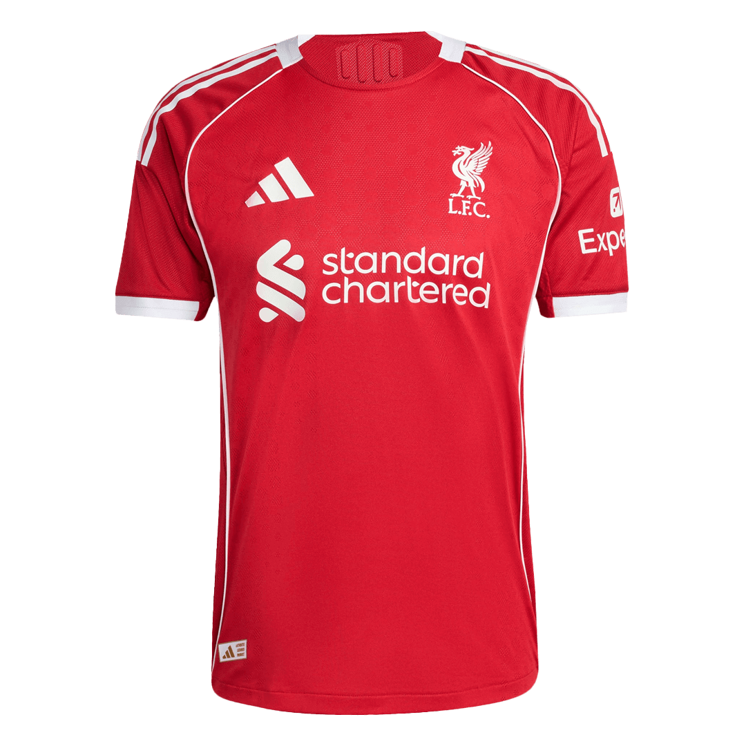 M.SALAH #11 Liverpool Thuis Spelersversie Voetbalshirt 2025/26 - Slim Fit