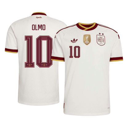 OLMO #10 Spanje Spelersversie Uitshirt WK Voetbal 2026 - slim fit【Kampioenseditie】