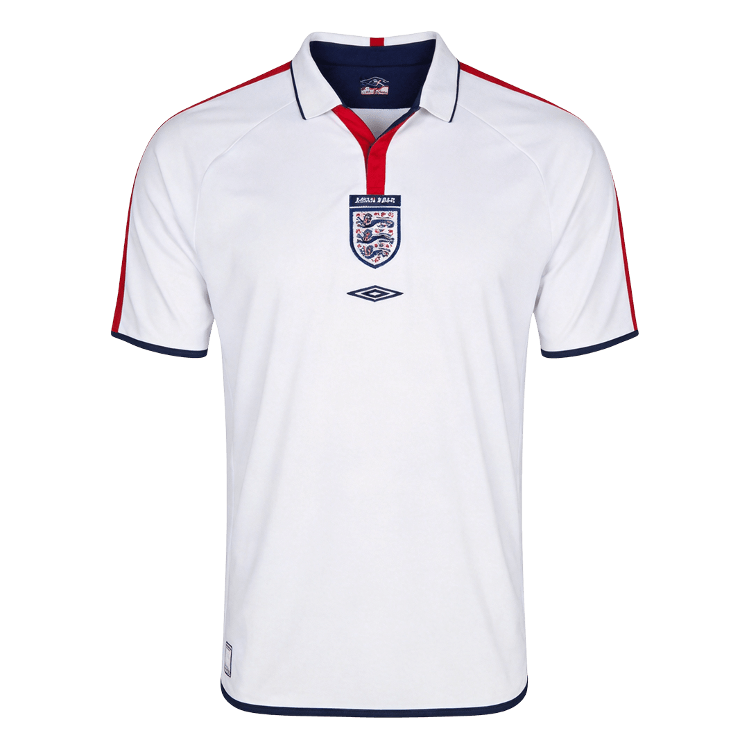 Retro England Thuis Voetbalshirt 2004 - voorkant