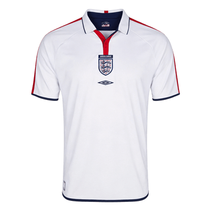 Retro England Thuis Voetbalshirt 2004 - voorkant